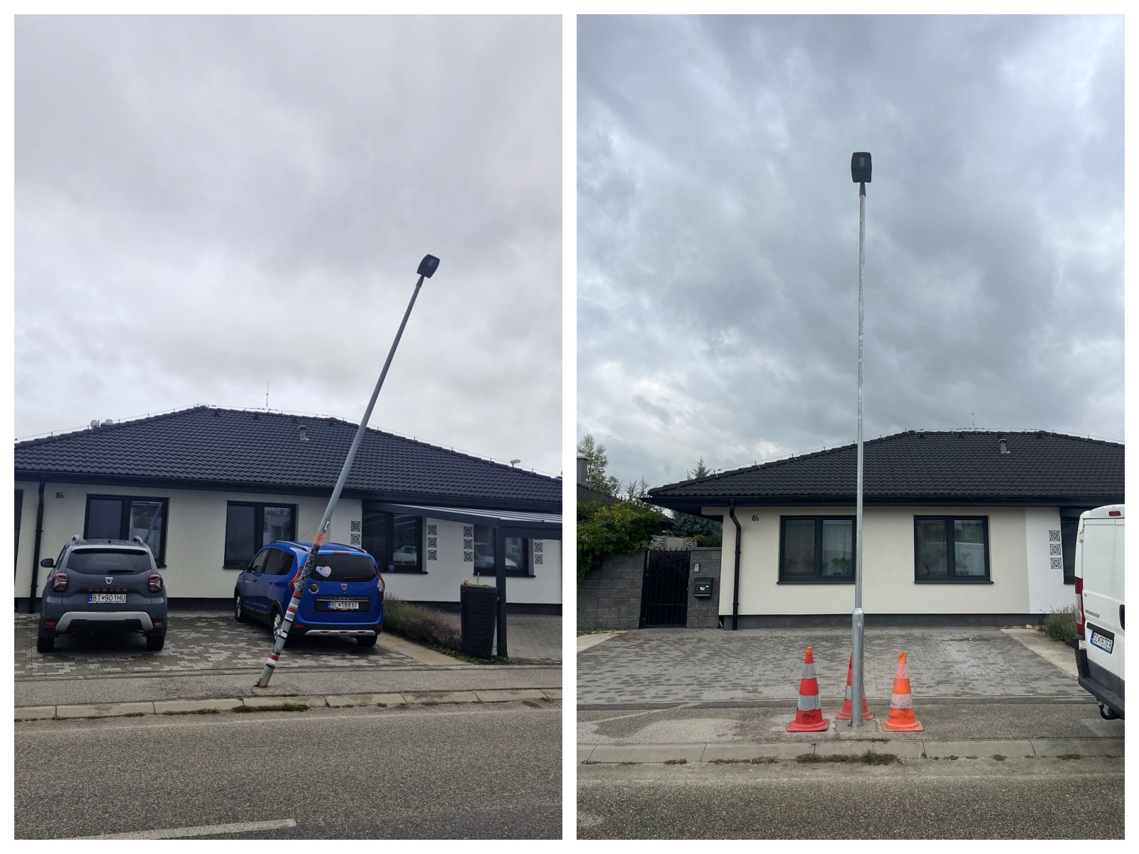 Výmeny poškodených osvetlovacích stožiarov